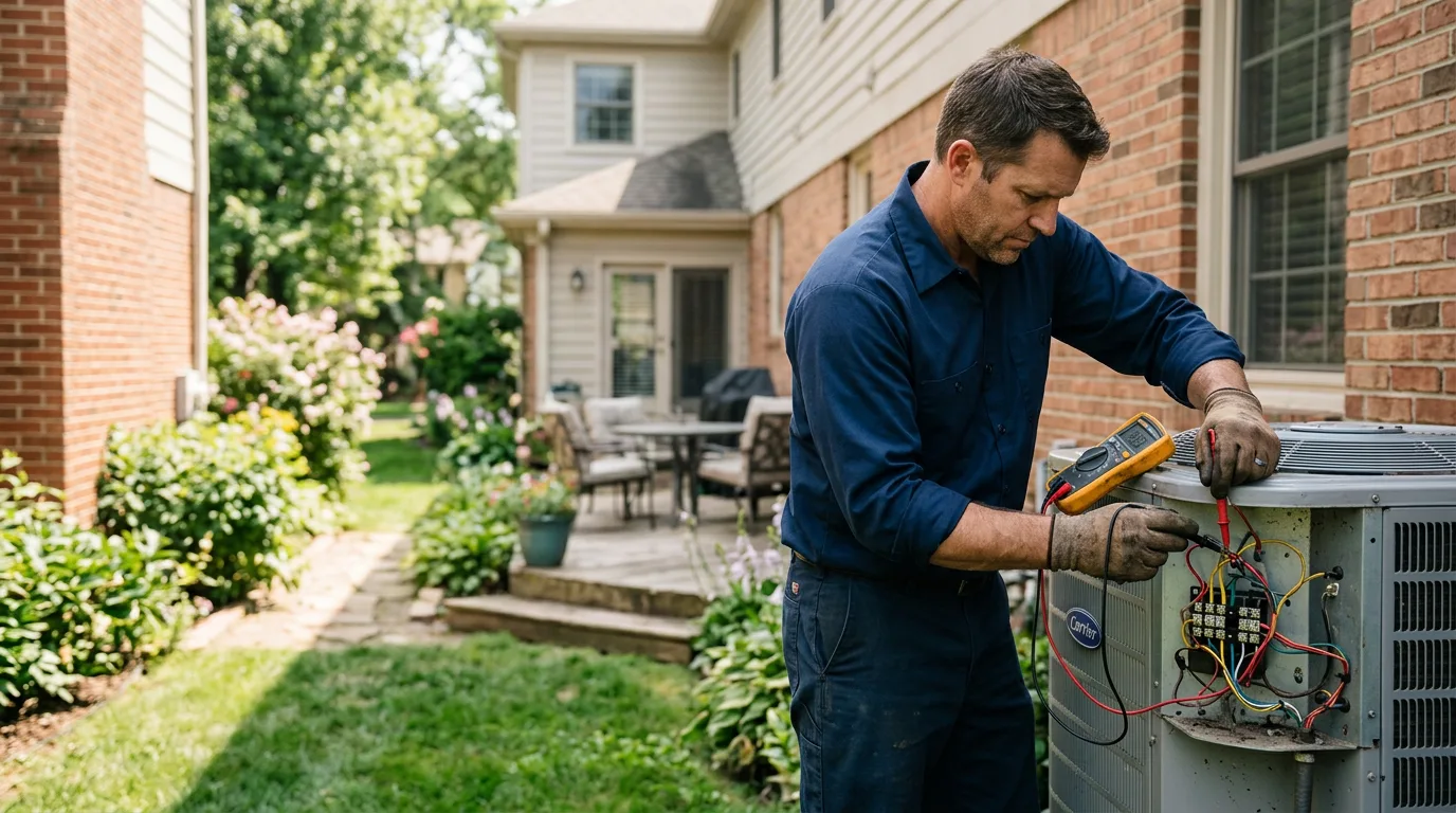 HVAC technician working near Boynton, OK